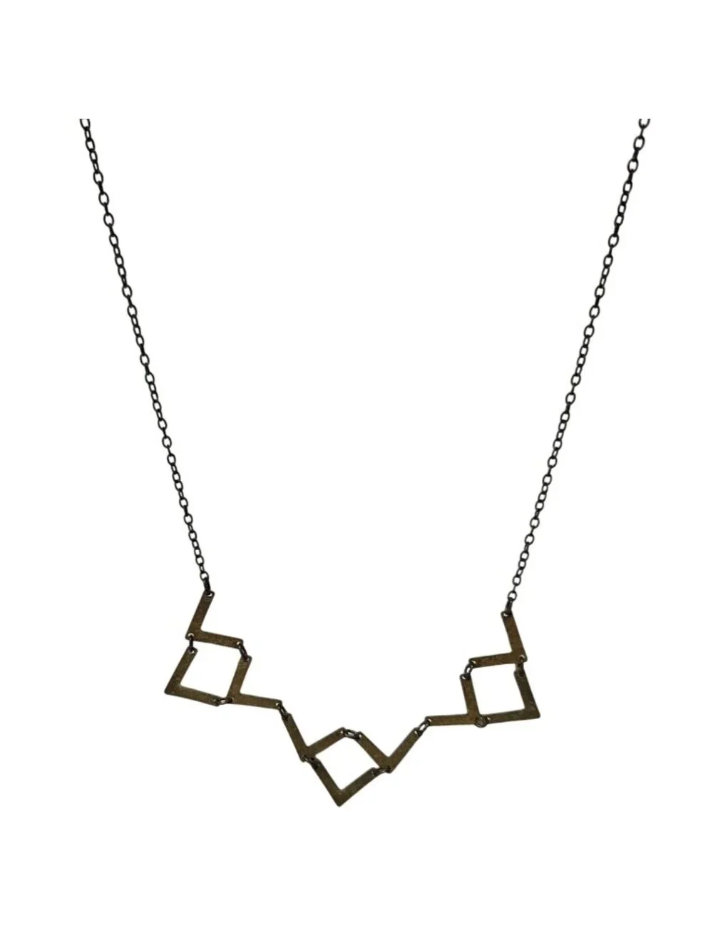 Amano Studio Chevron Necklace Geometric Brass Statement Fashion Jewelry Women